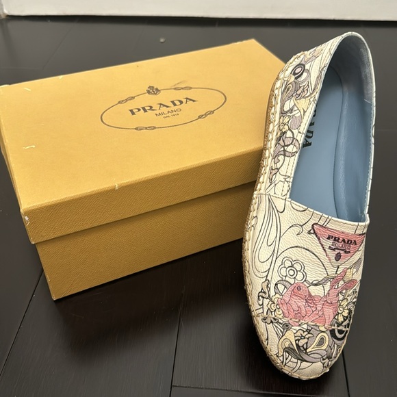 PRADA 20mm Jacquard Multicolor Floral Espadrilles 39 - Picture 3 of 5
